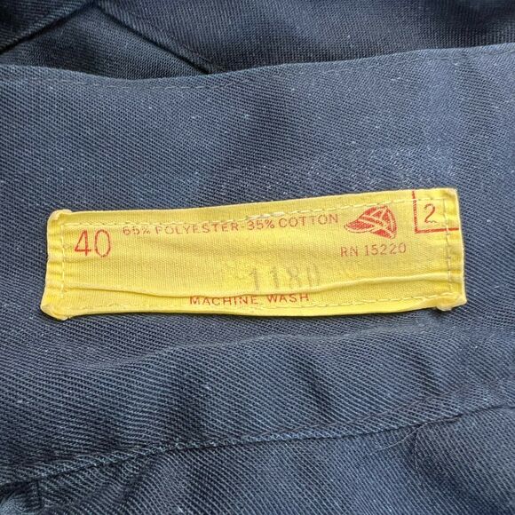 Vtg Workwear Outfitters‎ Blue Mechanic Coveralls Jumpsuit Boiler One-piece Sz 40 - Picture 4 of 7